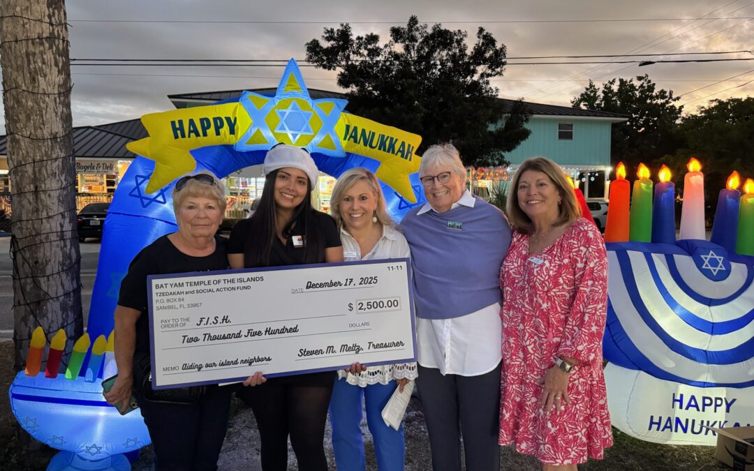 FISH Thanks Bat Yam Temple of the Islands for Generous Gift Supporting Food Programs